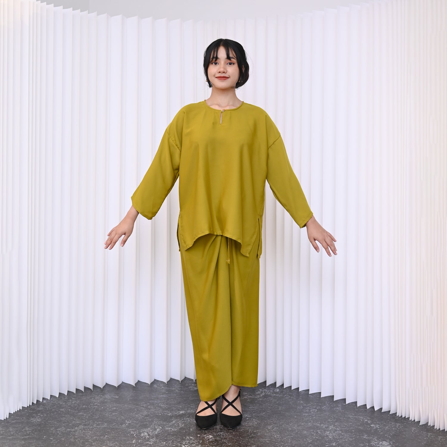 Menora Kurung - Golden Lime