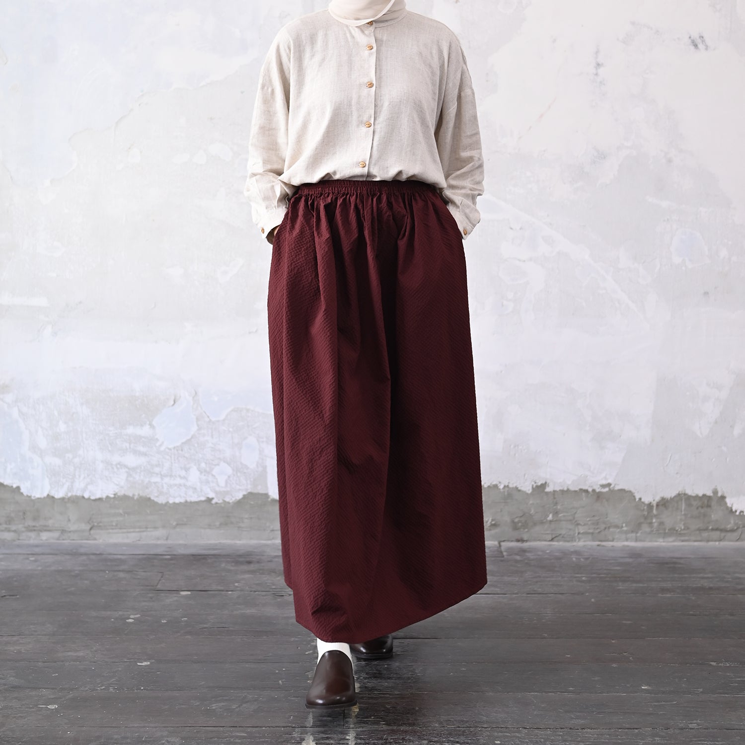 Sora Skirt - Maroon