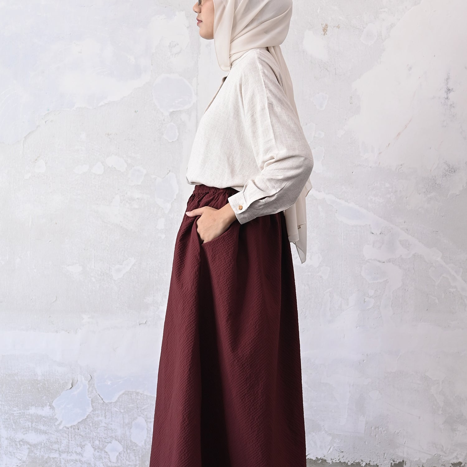 Sora Skirt - Maroon