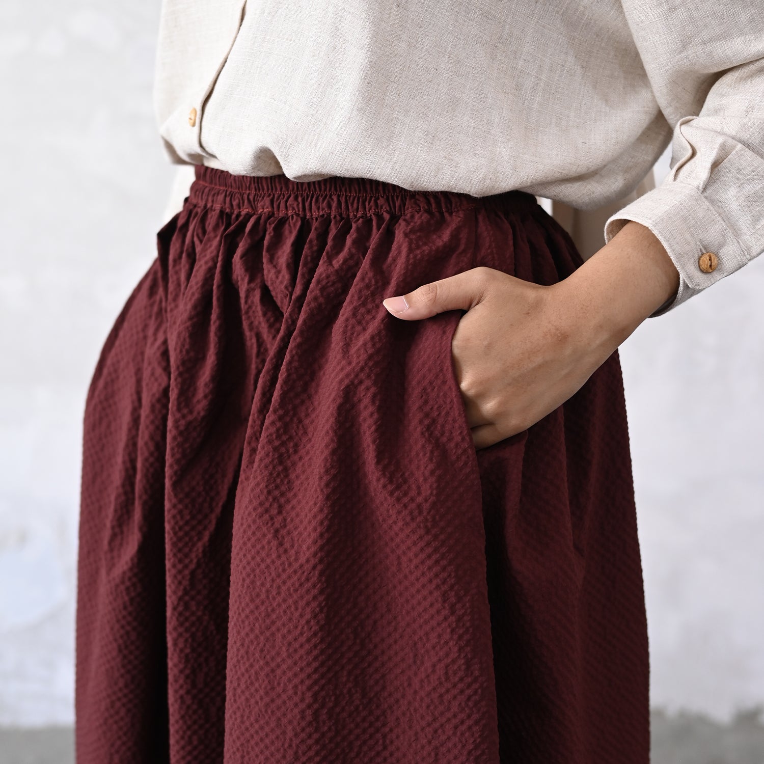 Sora Skirt - Maroon