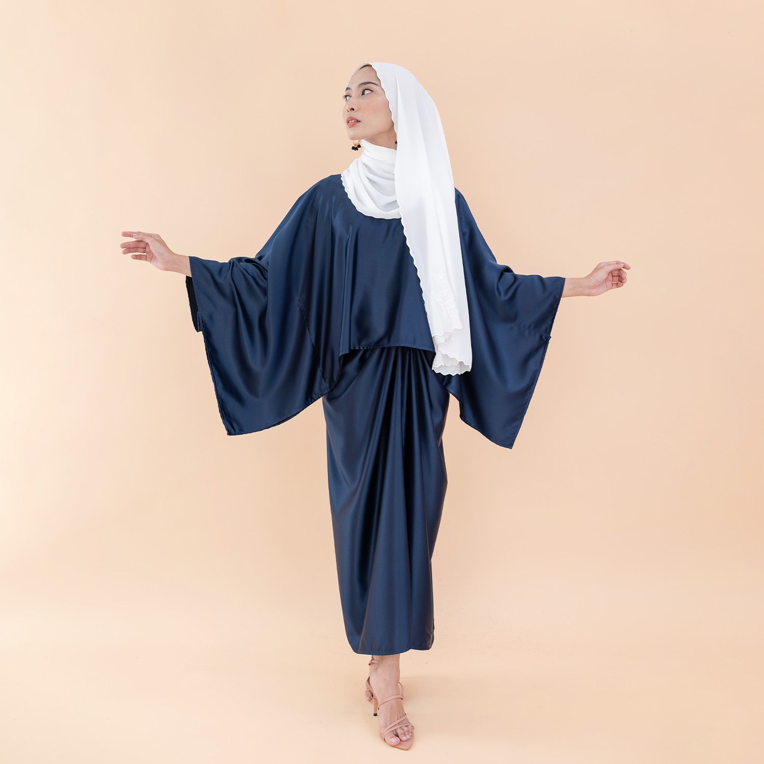 Moira Kurung - Navy Blue