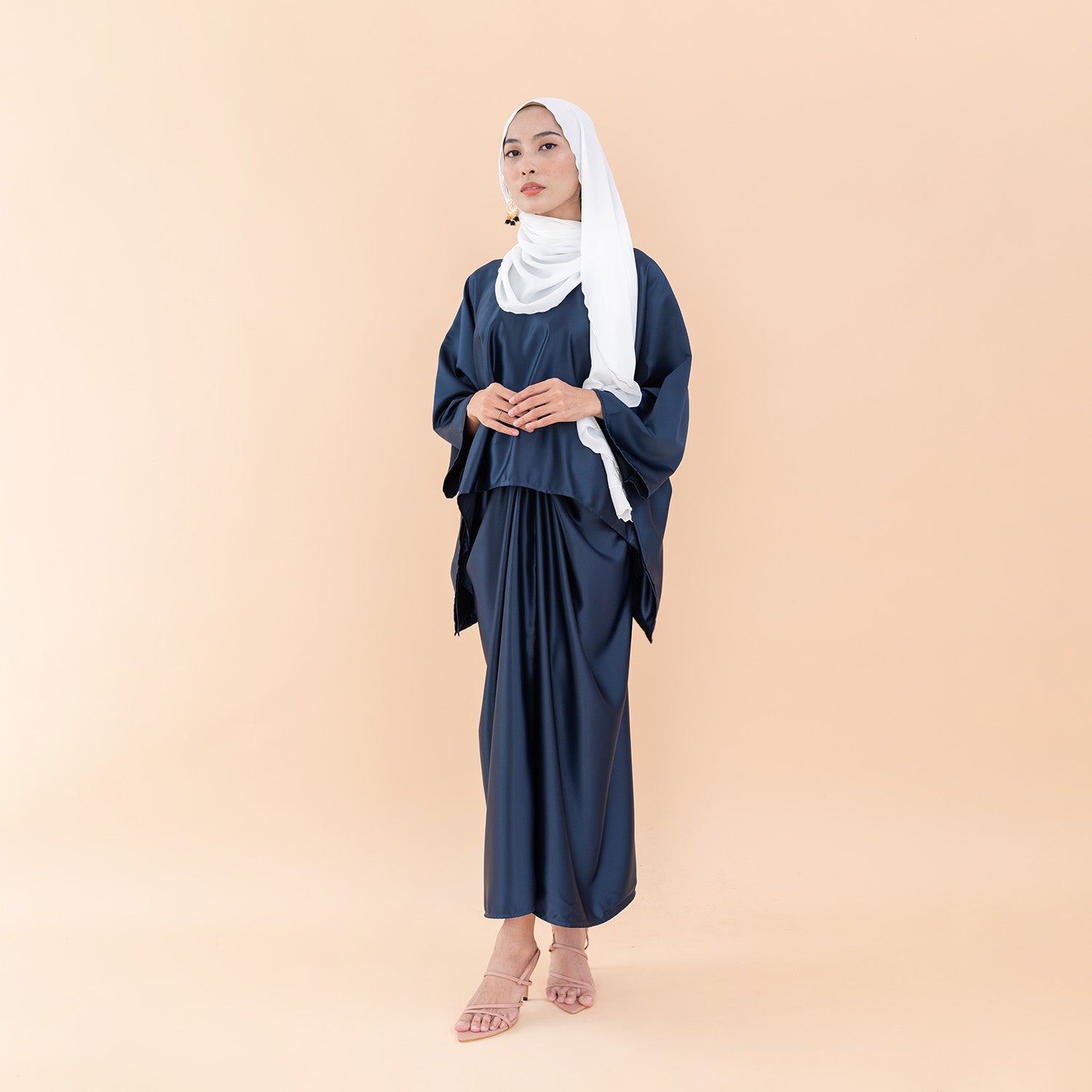 Moira Kurung - Navy Blue